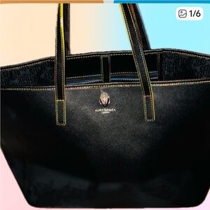 Kurt Geiger Black Tote with Gold Accents
